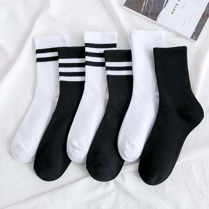 Frauen s Weiß Socken Baumwolle Rohr Socken