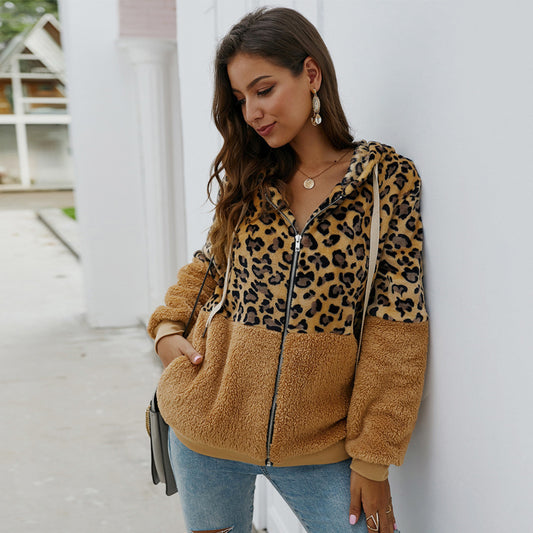 Leopard nähte jacke