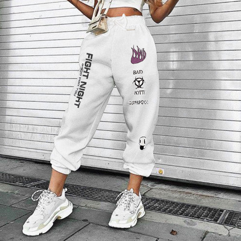 Signature pattern printed sweat pants