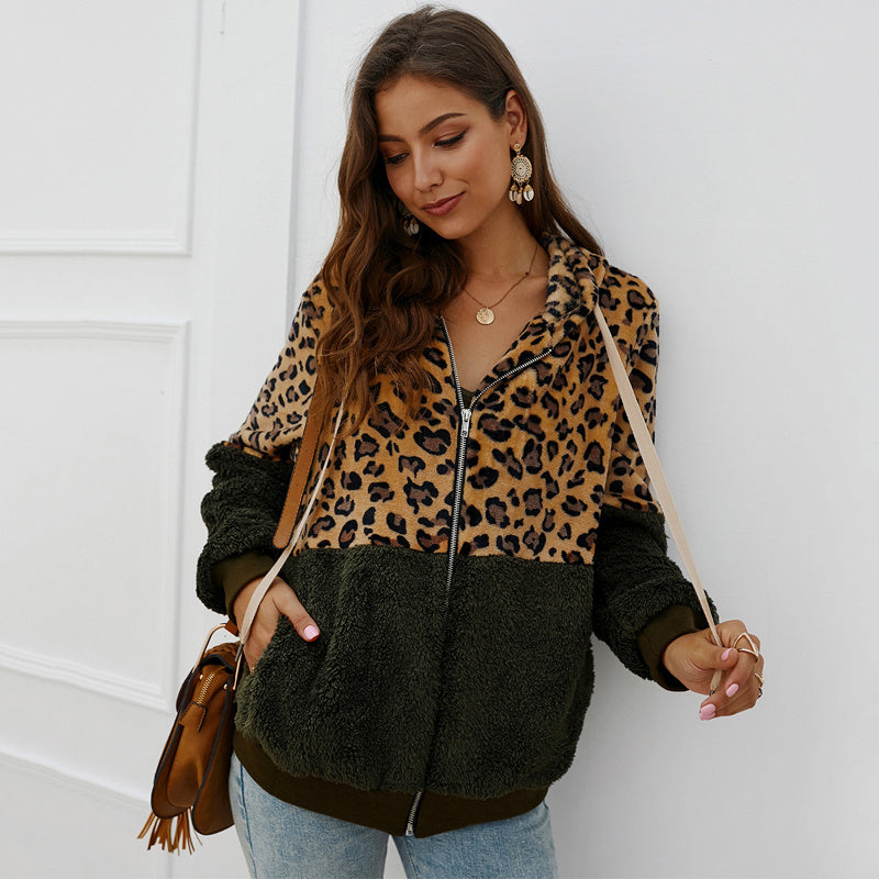 Leopard nähte jacke