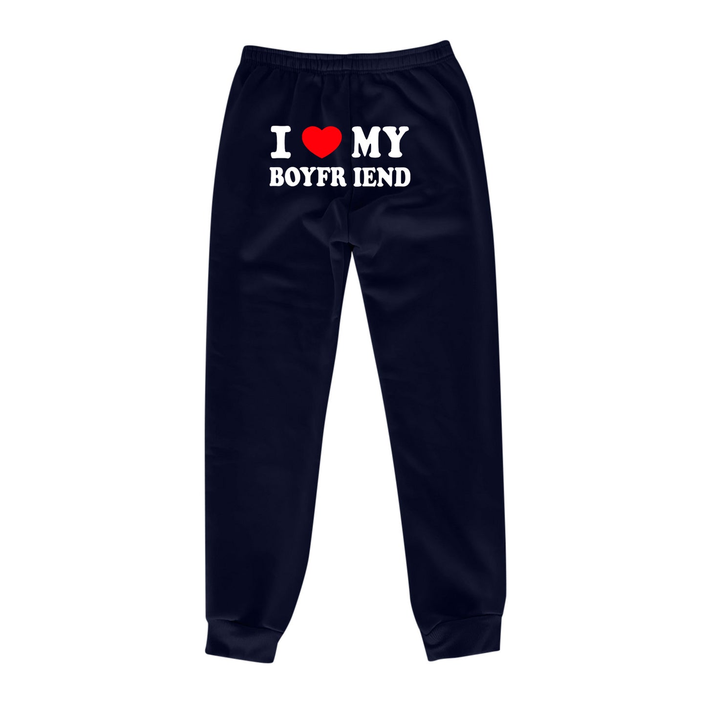 I MY BOYFRIEND Back Printing Casual Sweat pants Männer und Frauen