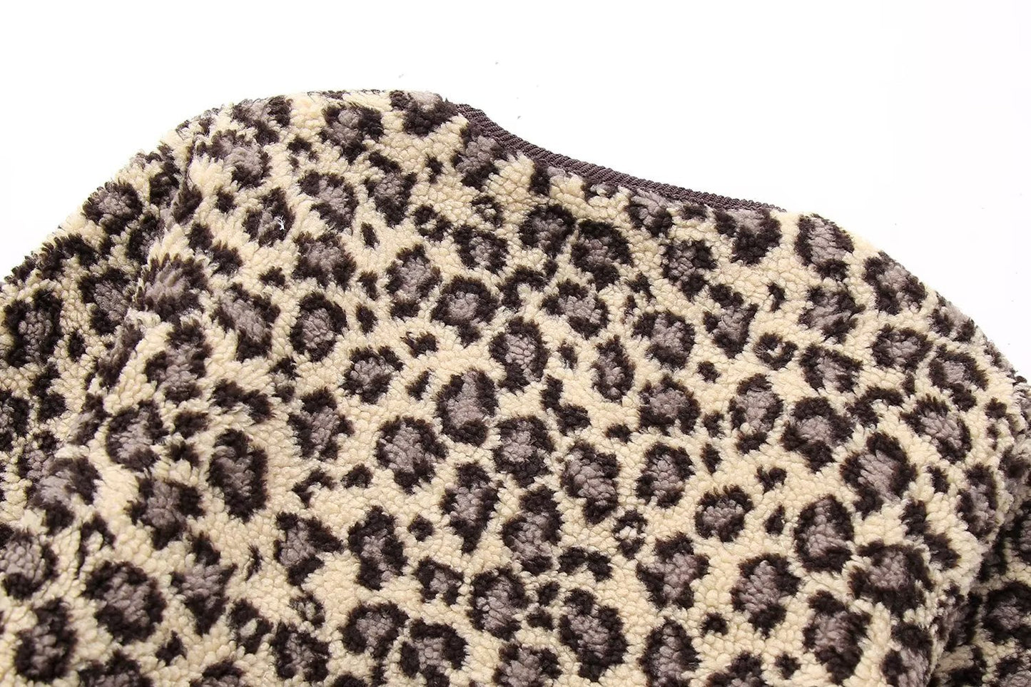 Damen Winter Leopard Print Freizeit jacke