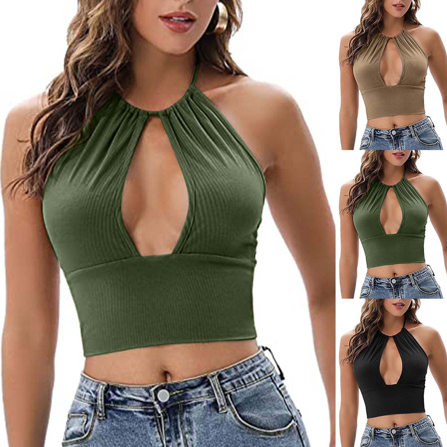 Kamisole Halter Weste Frauen Sommer Sexy Hohl Tops