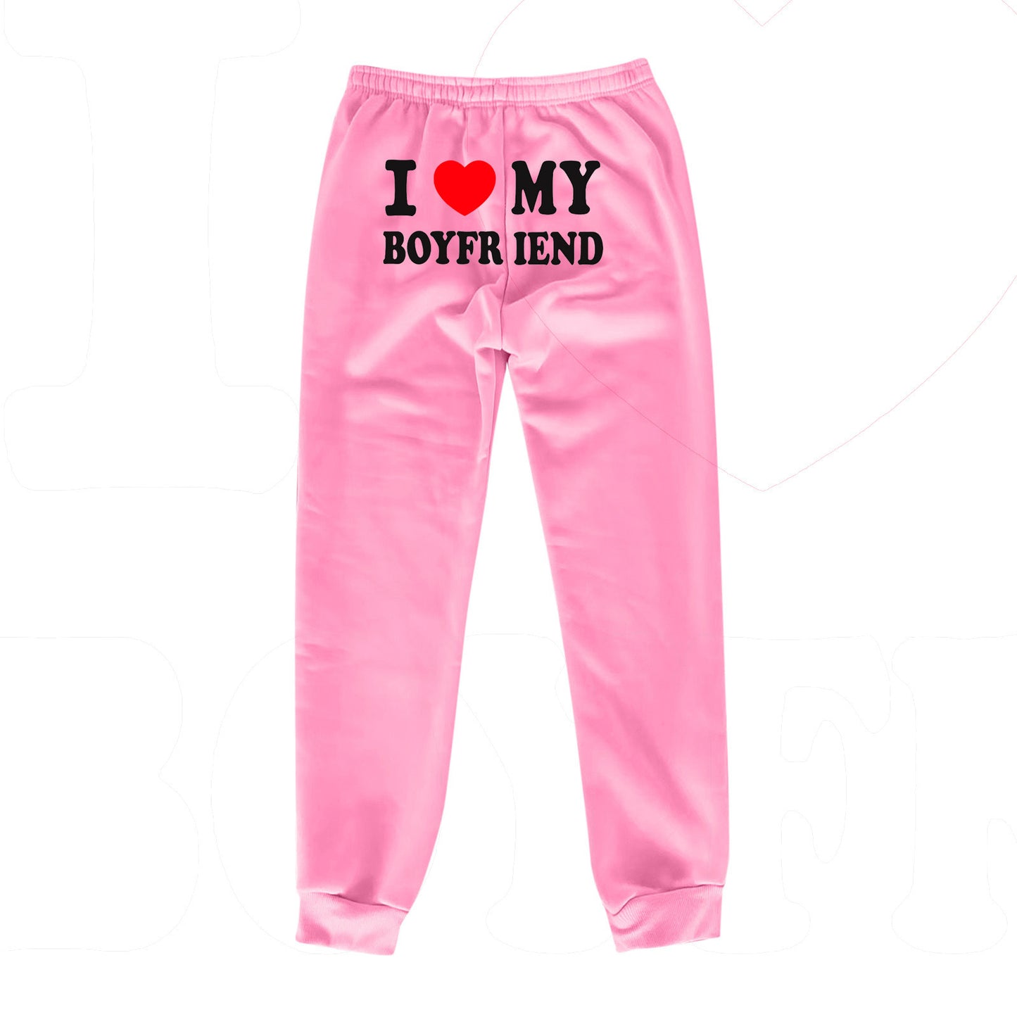 I MY BOYFRIEND Back Printing Casual Sweat pants Männer und Frauen