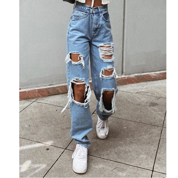 Frauen Jeans Zerrissene Abnehmen Gewaschen frauen Jeans Hose