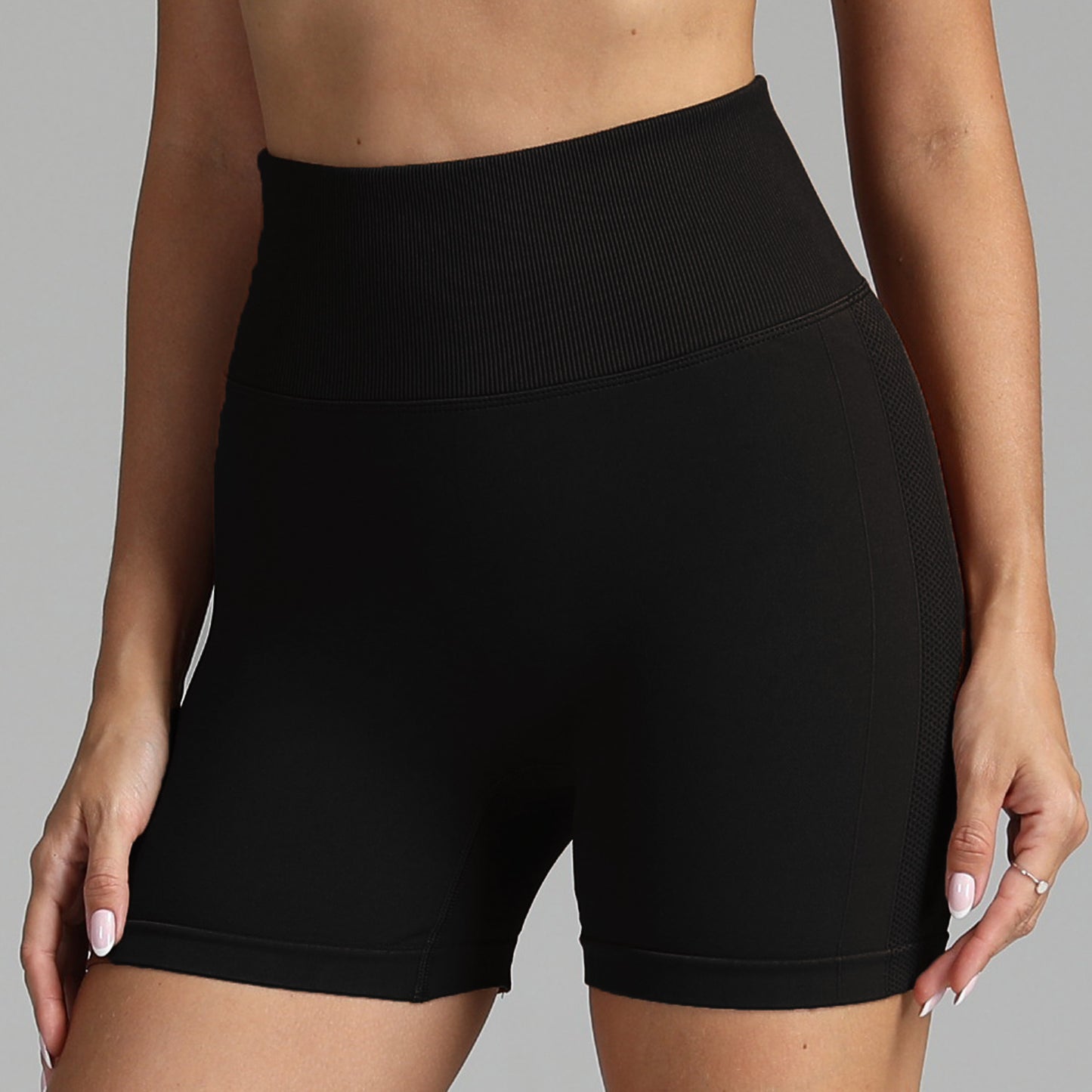 Nahtlose Yoga-Shorts Frauen einfarbig hohe Taille Hip-Lifting-Fitness-Hosen Laufen Jogging hose